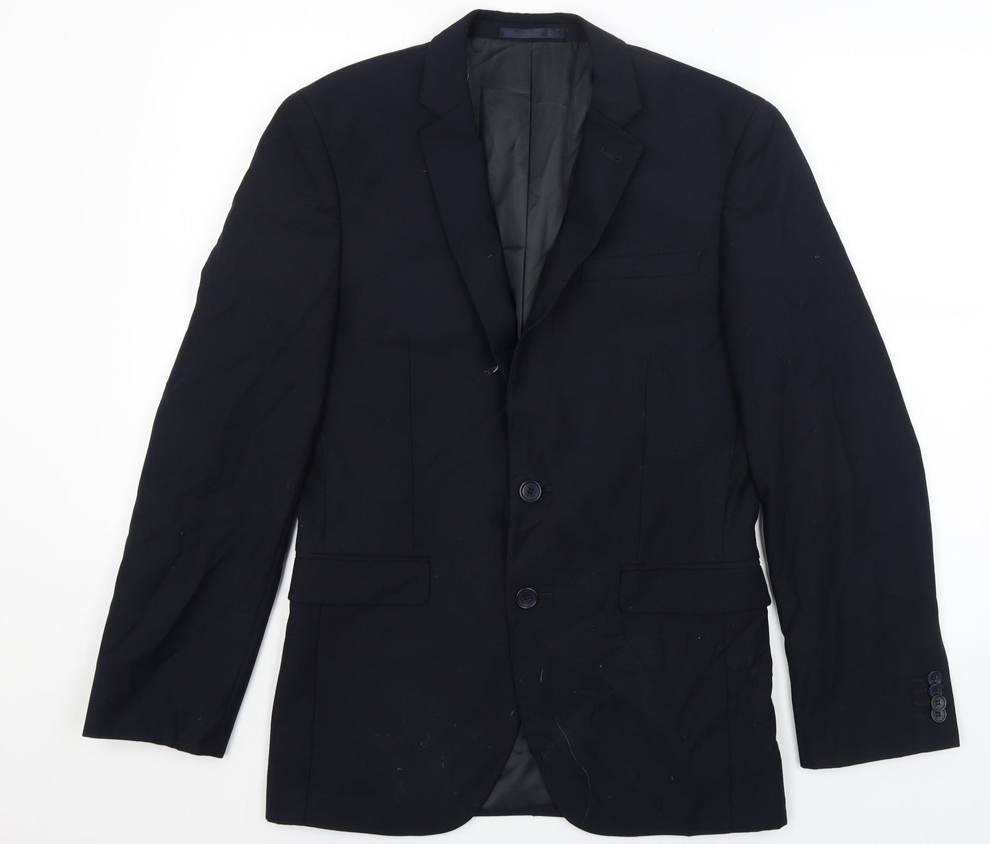 Mens UK Size S Cedar Wood State Regular Blue Suit Jacket