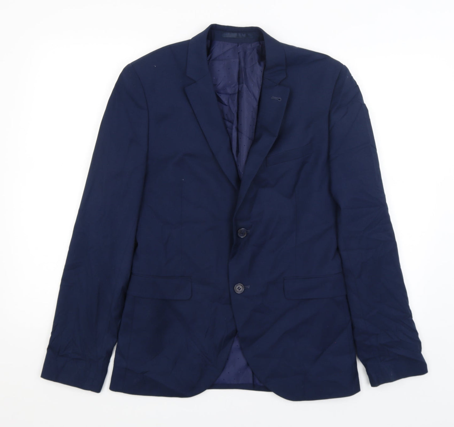 Mens UK Size S Cedar Wood State Regular Blue Suit Jacket