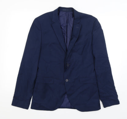 Mens UK Size S Cedar Wood State Regular Blue Suit Jacket