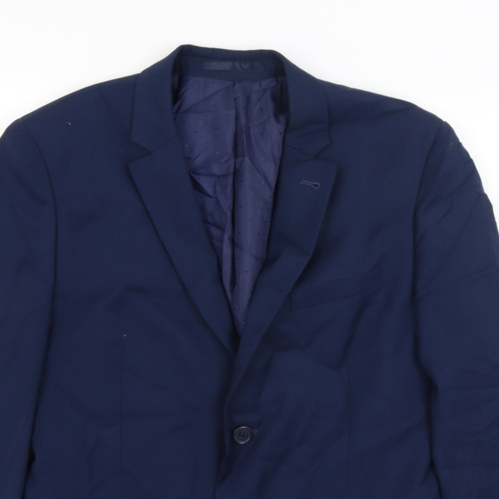Mens UK Size S Cedar Wood State Regular Blue Suit Jacket