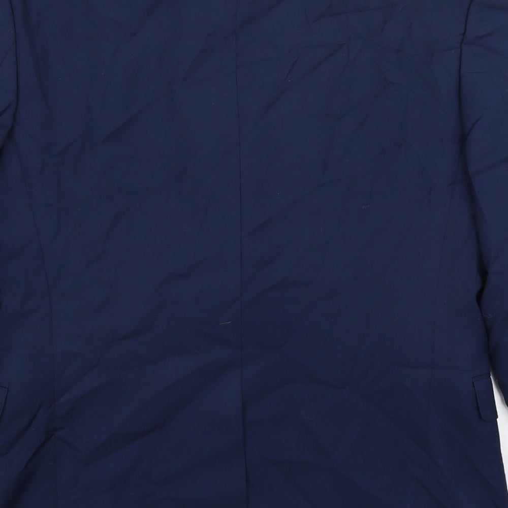 Mens UK Size S Cedar Wood State Regular Blue Suit Jacket