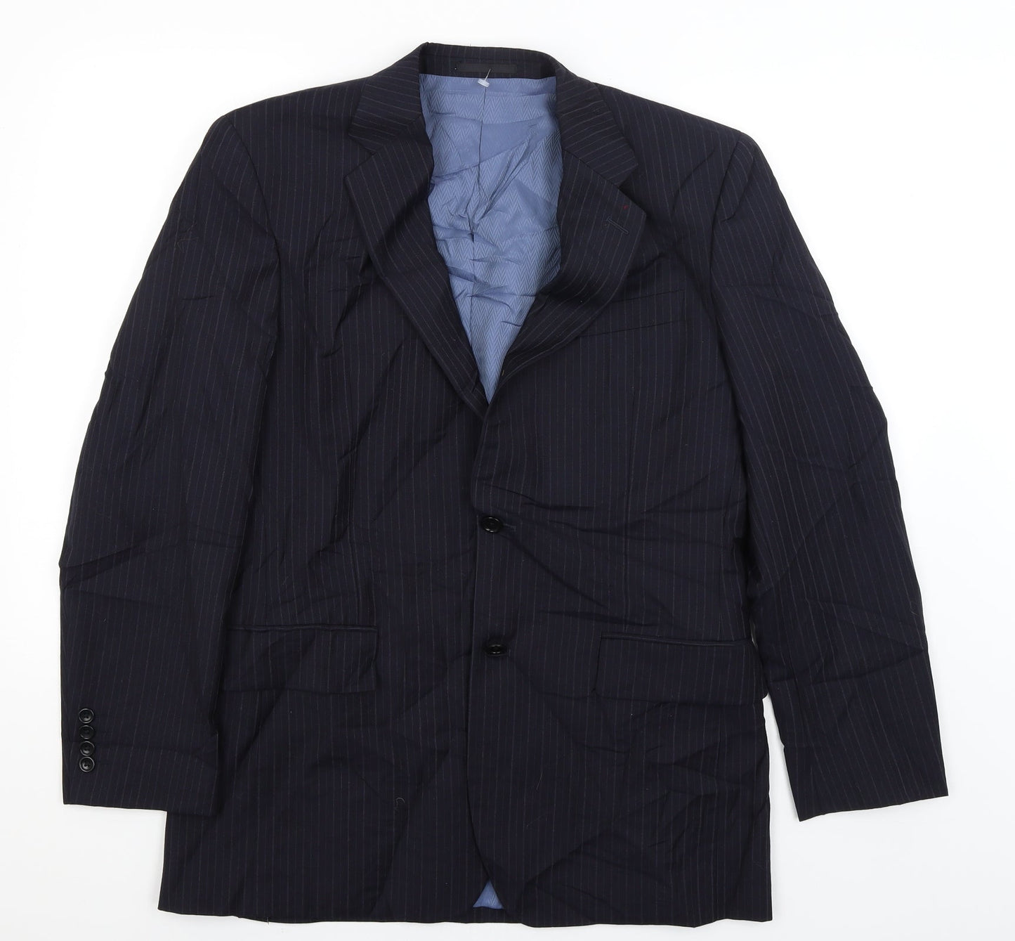 Mens UK Size L Racing Green Regular Blue Suit Jacket