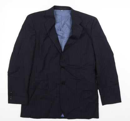 Mens UK Size L Racing Green Regular Blue Suit Jacket