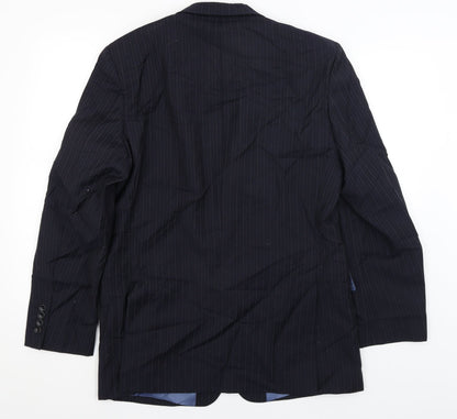 Mens UK Size L Racing Green Regular Blue Suit Jacket
