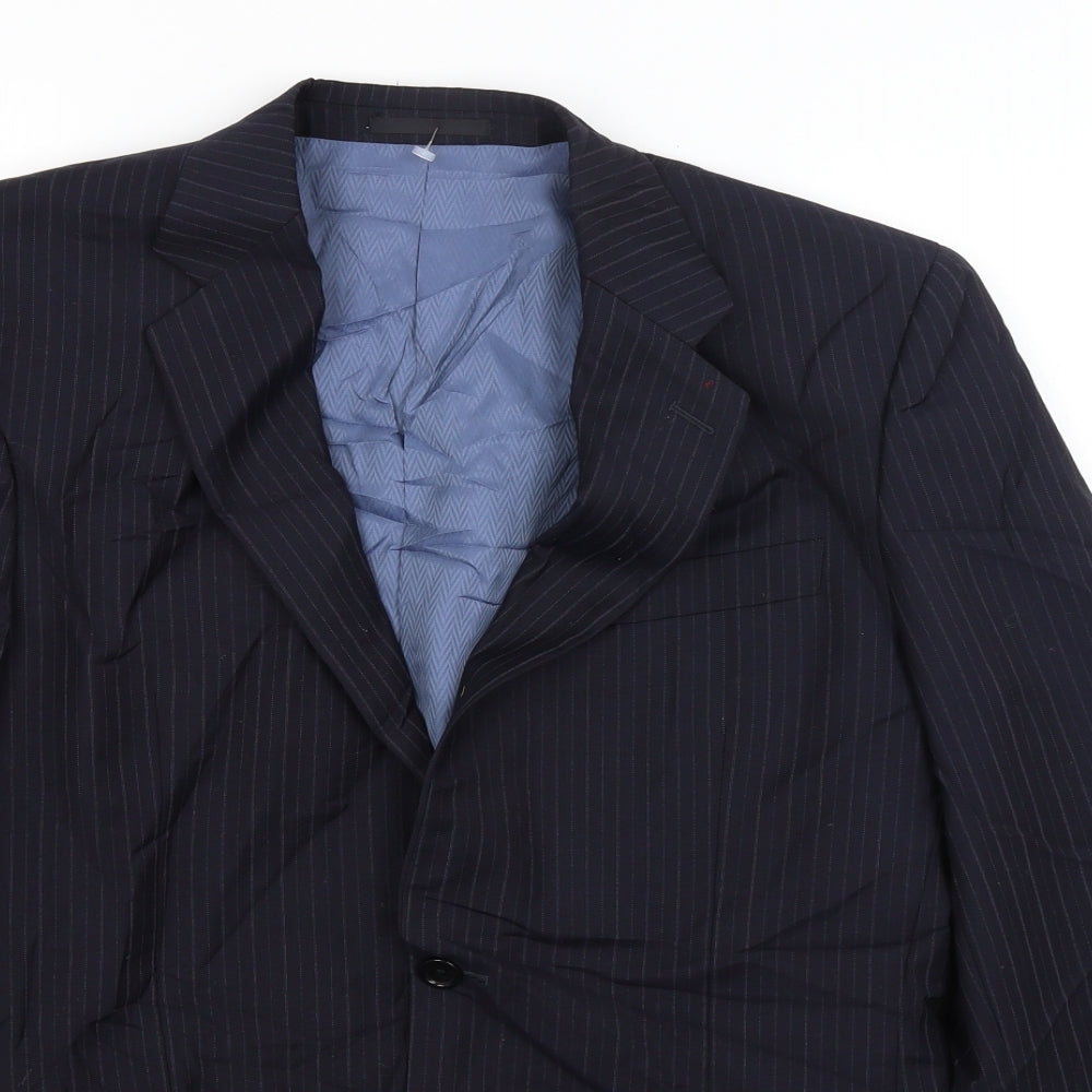 Mens UK Size L Racing Green Regular Blue Suit Jacket