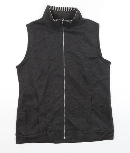 Womens UK Size 12 Fabrizio Grey Vest Jumper
