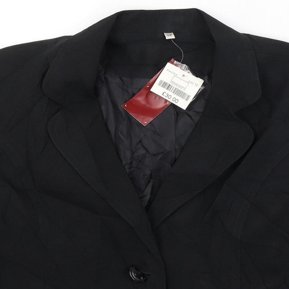 EWM Womens Black   Jacket Blazer Size 12