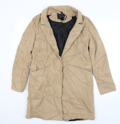Womens UK Size 8 Dorothy Perkins Beige Overcoat