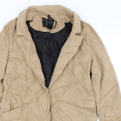 Womens UK Size 8 Dorothy Perkins Beige Overcoat
