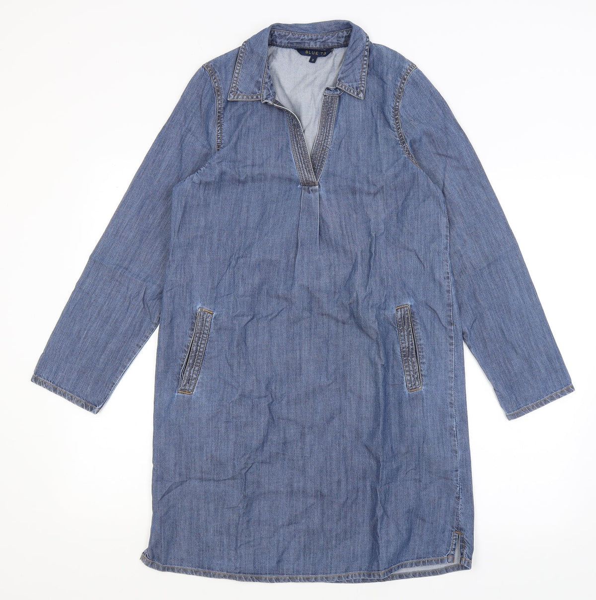 Blue 73 Womens Blue   A-Line  Size 8