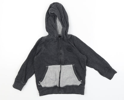 TU Boys Grey   Full Zip Hoodie Size 4 Years