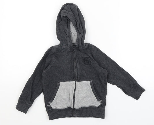 TU Boys Grey   Full Zip Hoodie Size 4 Years