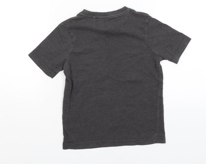TU Boys Grey   Basic T-Shirt Size 3-4 Years  - Monster