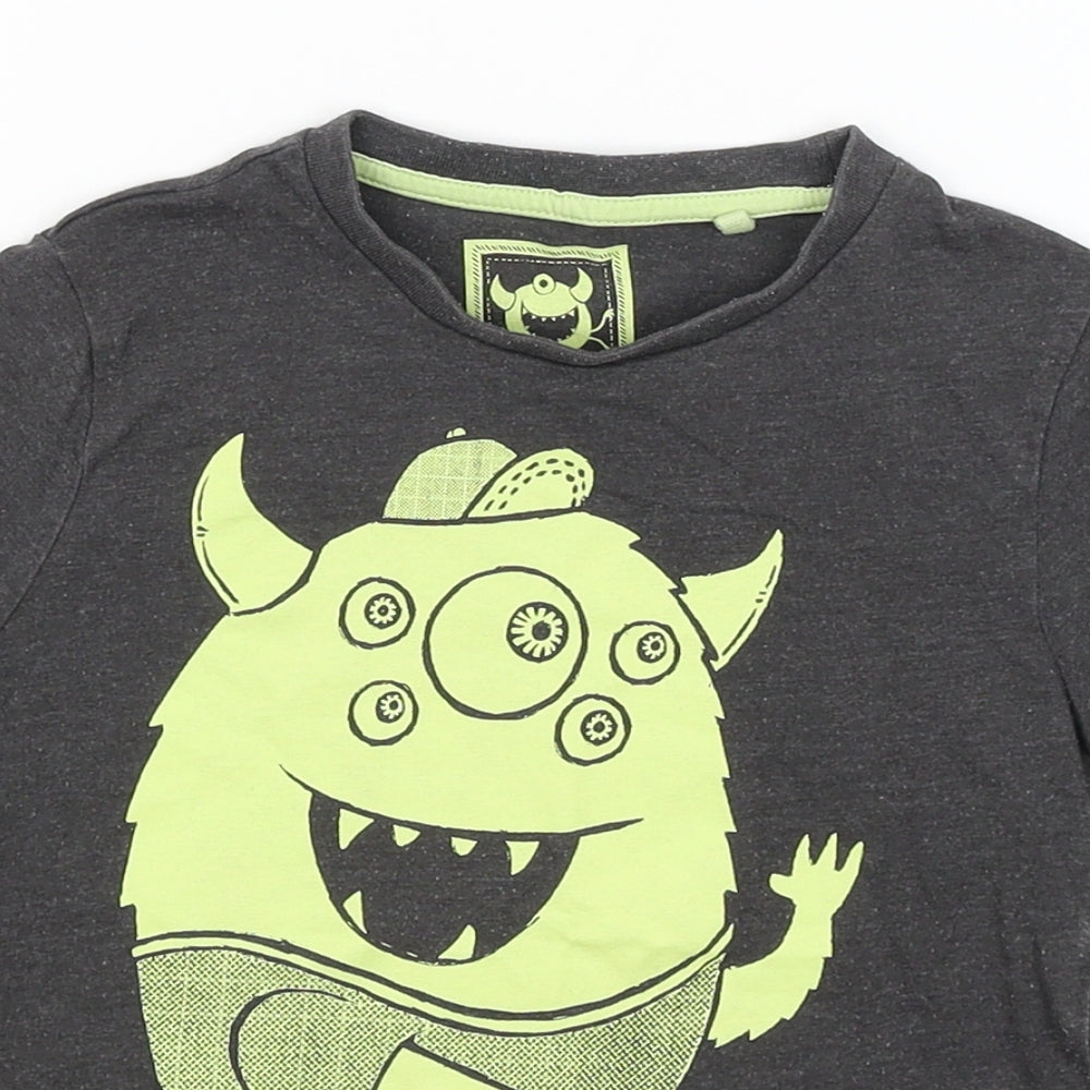 TU Boys Grey   Basic T-Shirt Size 3-4 Years  - Monster