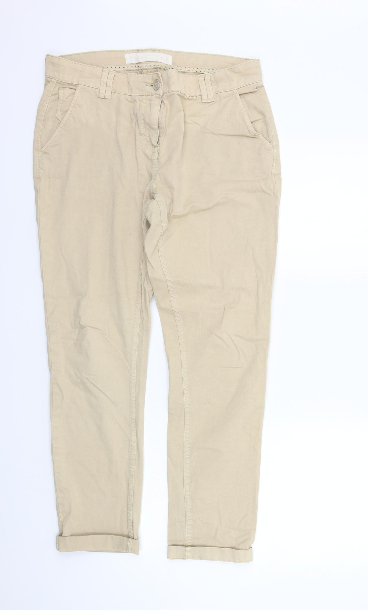 Womens UK Size 10 NEXT Regular Fit  Yellow Trousers
