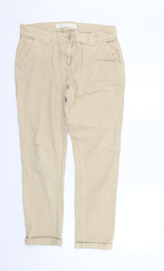 Womens UK Size 10 NEXT Regular Fit  Yellow Trousers
