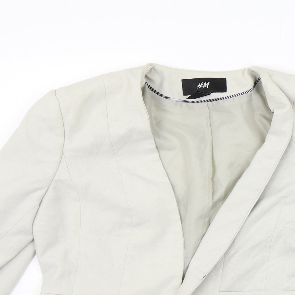 H&M Womens Beige   Jacket Blazer Size 10  - washable mark