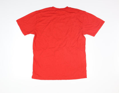Womens UK Size L Gildan Red Basic T-Shirt