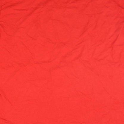 Womens UK Size L Gildan Red Basic T-Shirt