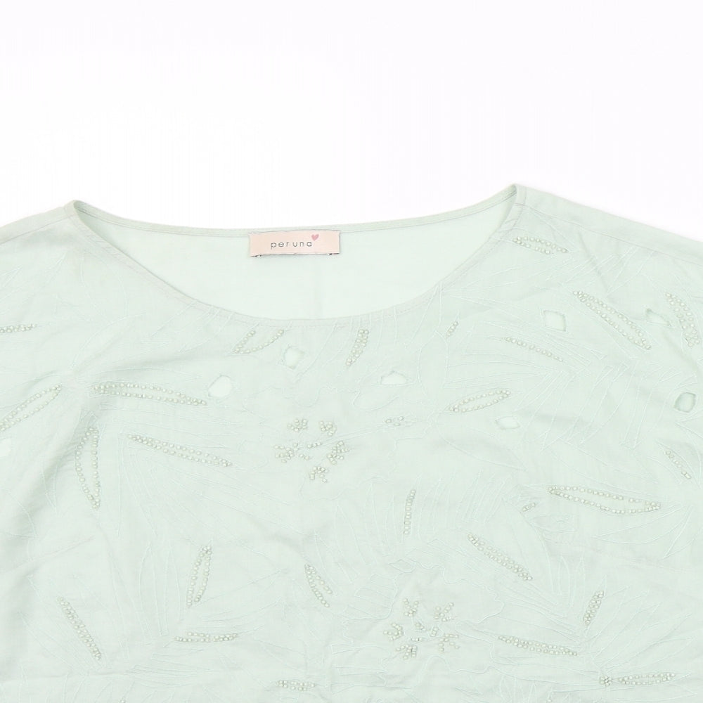 Marks and Spencer Womens Green   Basic T-Shirt Size 10