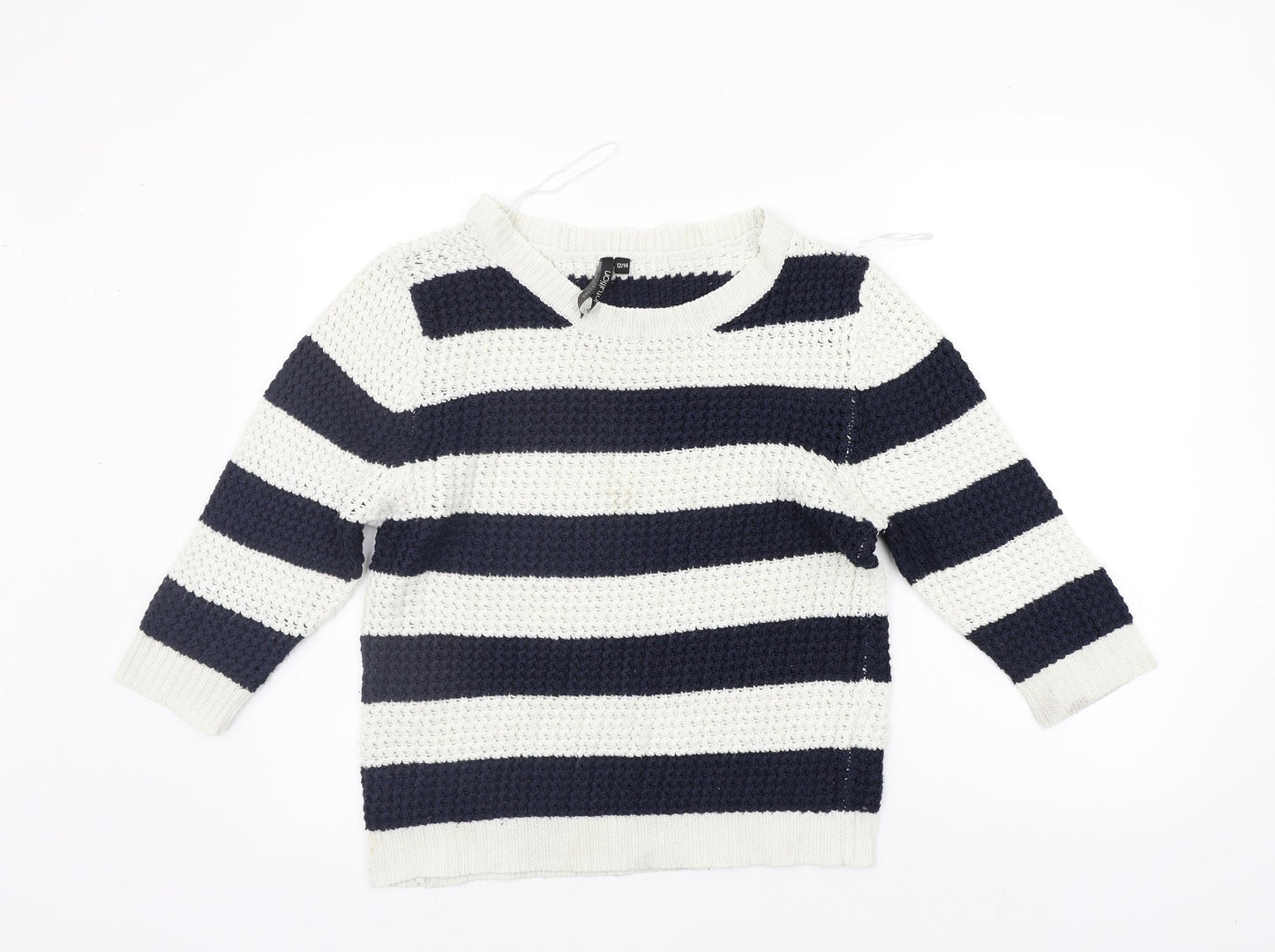 INTUITION  Womens Blue Striped  Pullover Jumper Size 12