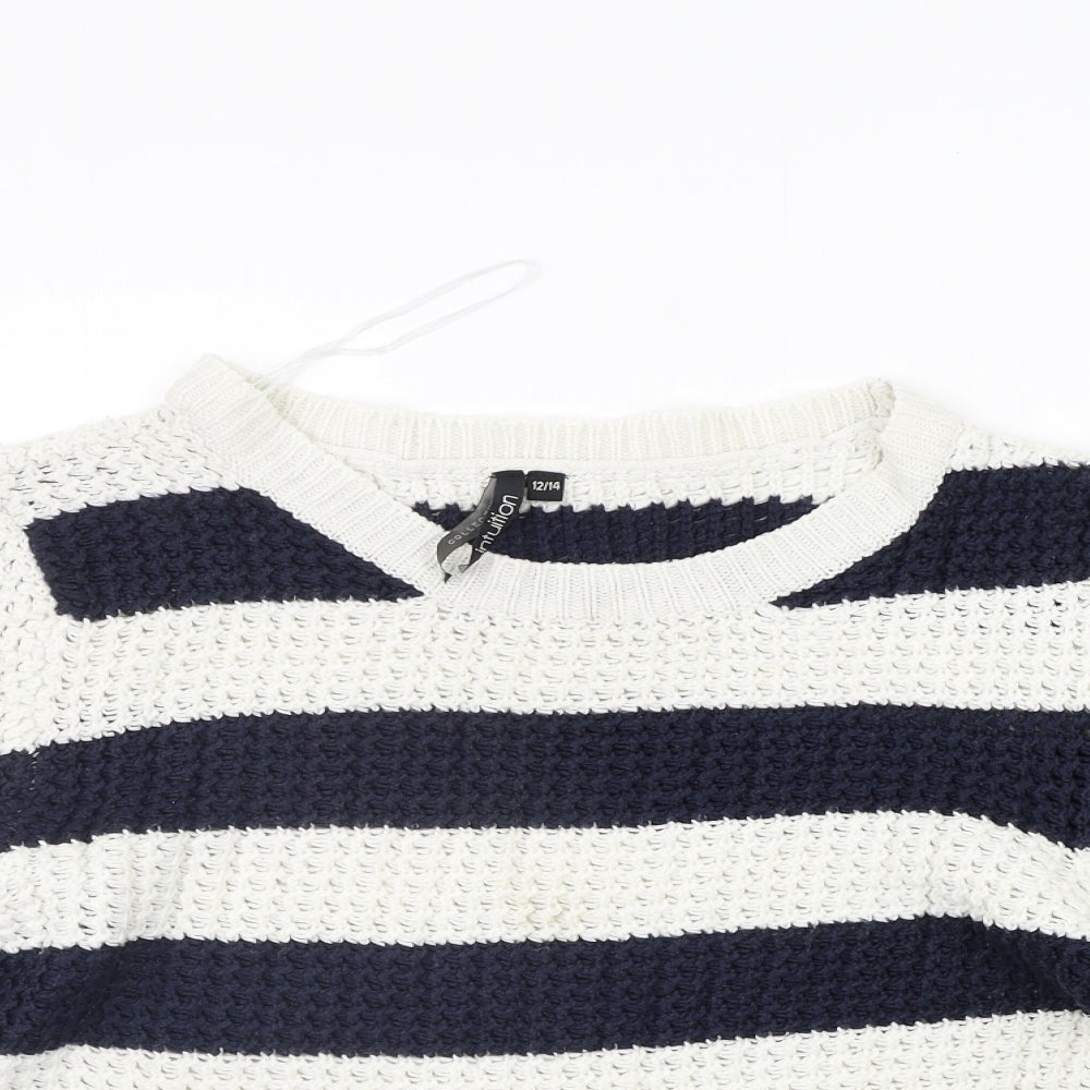 INTUITION  Womens Blue Striped  Pullover Jumper Size 12