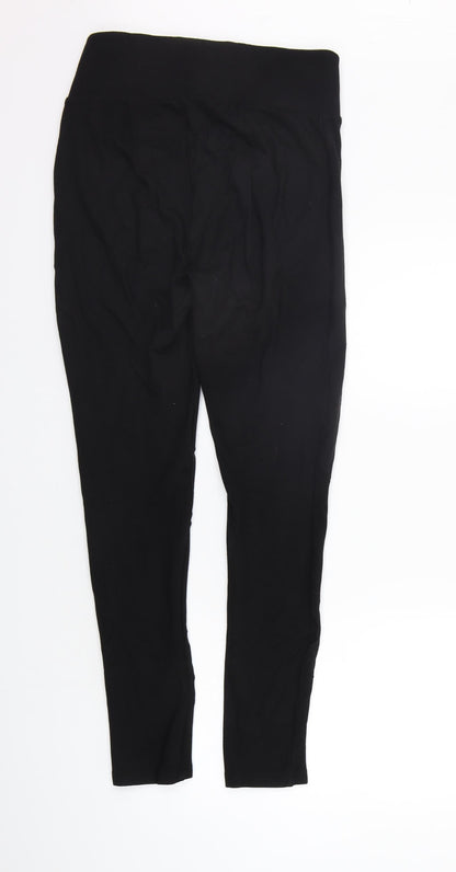 Very Womens Black Houndstooth  Jegging Trousers Size 12 L29 in - Elastic Waist Band
