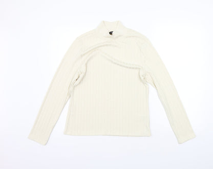 Womens UK Size 12 F&F Beige Pullover Jumper