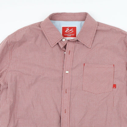 SOLE Womens Red Check  Basic Button-Up Size XL