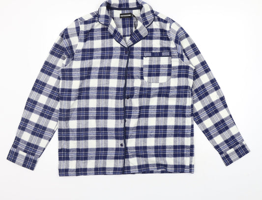 Womens UK Size 14 PRETTYLITTLETHING Blue Basic Button-Up