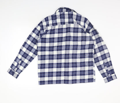 Womens UK Size 14 PRETTYLITTLETHING Blue Basic Button-Up