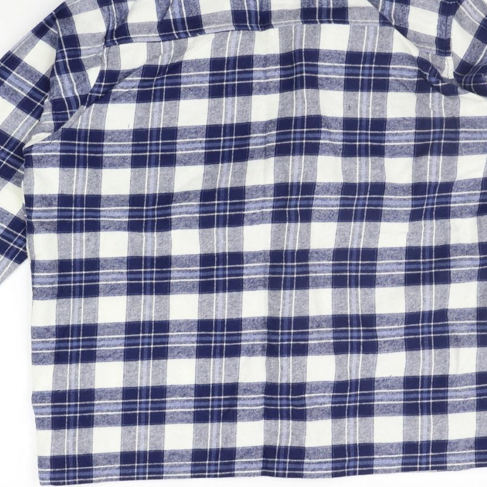 Womens UK Size 14 PRETTYLITTLETHING Blue Basic Button-Up