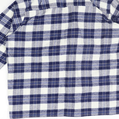 Womens UK Size 14 PRETTYLITTLETHING Blue Basic Button-Up