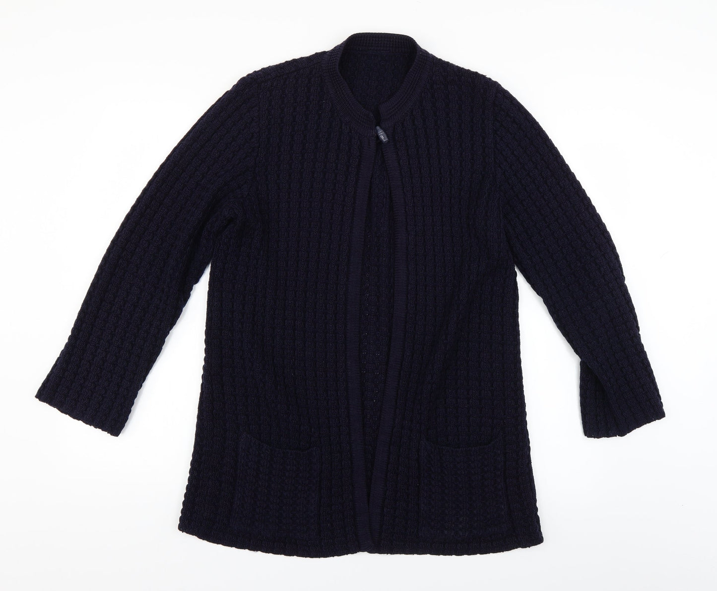 Womens UK Size M Preworn Blue Cardigan Jumper