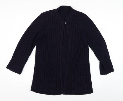 Womens UK Size M Preworn Blue Cardigan Jumper