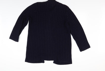 Womens UK Size M Preworn Blue Cardigan Jumper