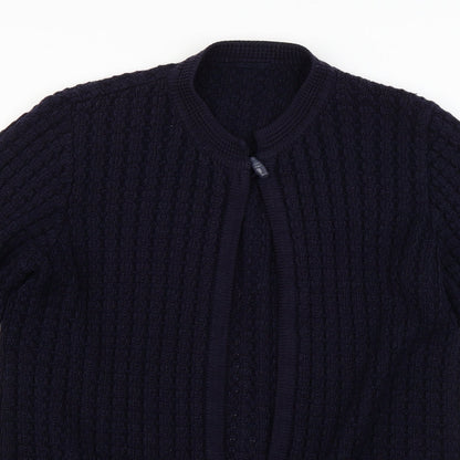 Womens UK Size M Preworn Blue Cardigan Jumper