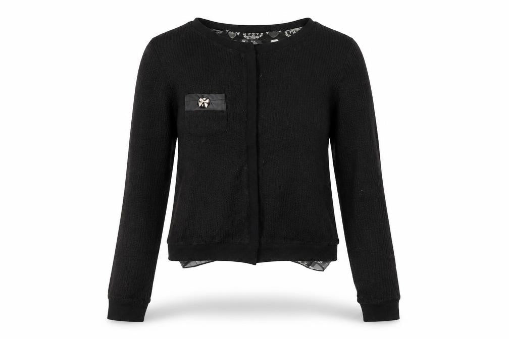 Cutie Womens Black   Cardigan Jumper Size S