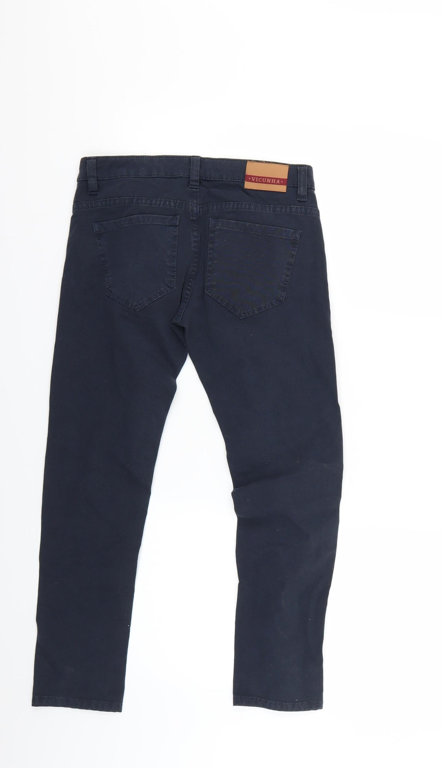 Womens UK Size 27 in Vicunha Regular Fit Capri Blue Jeans