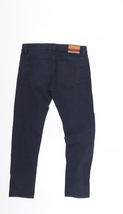 Womens UK Size 27 in Vicunha Regular Fit Capri Blue Jeans