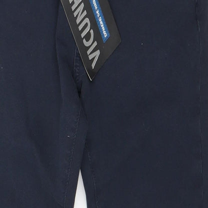 Womens UK Size 27 in Vicunha Regular Fit Capri Blue Jeans