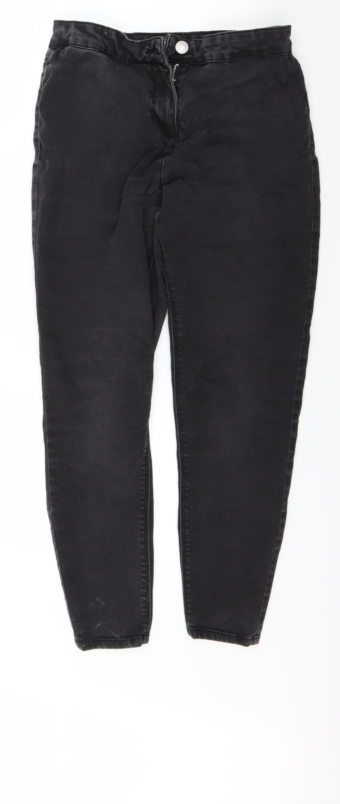 Womens UK Size 12 Papaya Regular Fit Skinny Black Jeans
