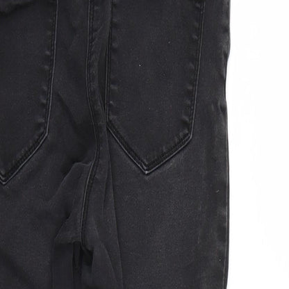 Womens UK Size 12 Papaya Regular Fit Skinny Black Jeans