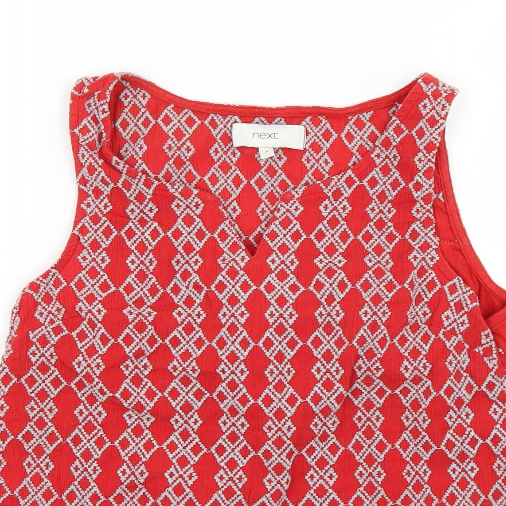 Womens UK Size 8 NEXT Red Basic Tank