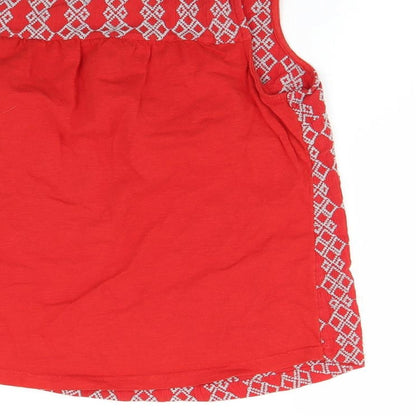 Womens UK Size 8 NEXT Red Basic Tank