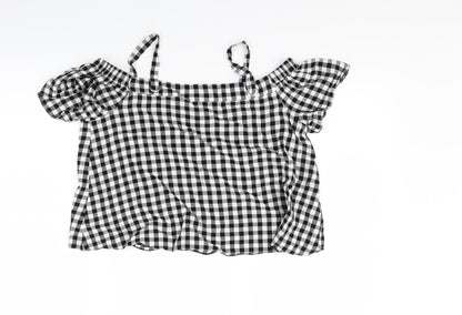 New Look Girls Grey Check  Basic Tank Size 15 Years