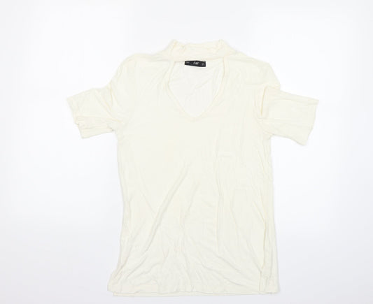 F&F Womens White   Basic T-Shirt Size 8