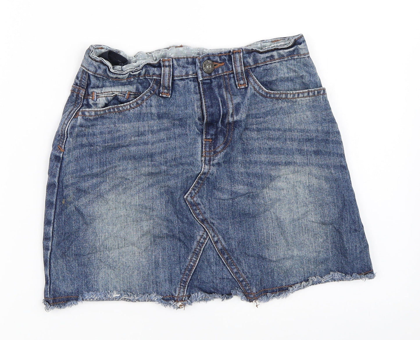 John Lewis Girls Blue  Denim Mini Skirt Size 8 Years