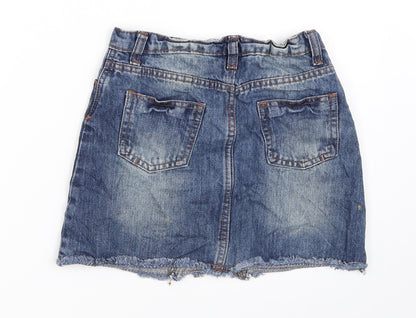 John Lewis Girls Blue  Denim Mini Skirt Size 8 Years
