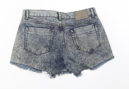 Brooklyn Womens Blue  Denim Hot Pants Shorts Size 28 in
